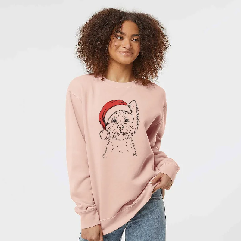 Super Sale Santa Murphy the West Highland Terrier - Unisex Pigment Dyed Crew Sweatshirt