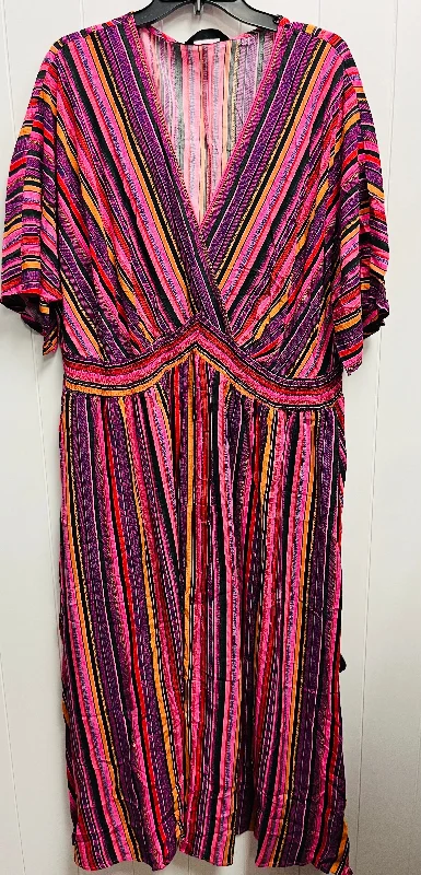 oversized dressDress Casual Maxi By Clothes Mentor In Pink & Red, Size: 2x