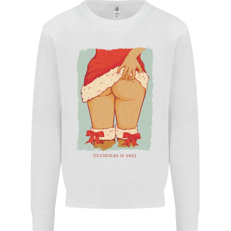 Discount Deals Christmas Is Sexy Funny Santa Xmas Mens Sweatshirt Jumper