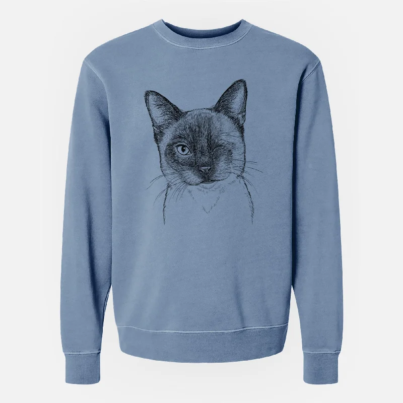 Bargain Prices fashionable workout wearBare Hoggle the Siamese Cat - Unisex Pigment Dyed Crew Sweatshirt