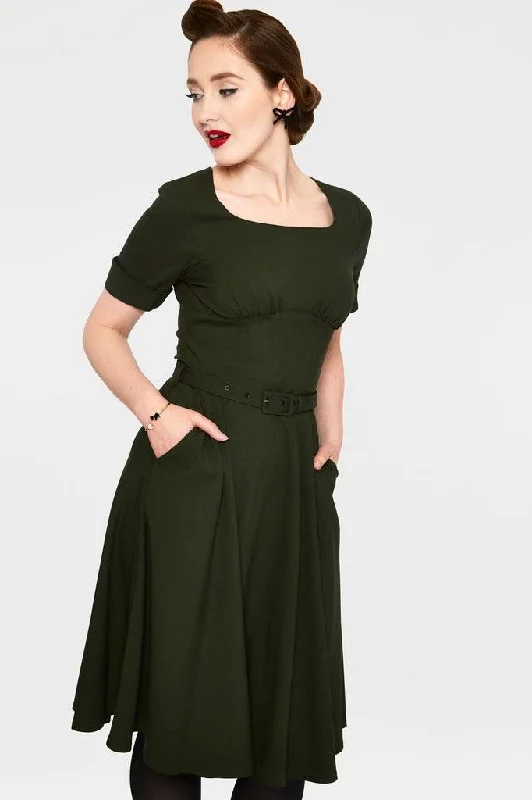Blowout Deals one-shoulder dressLucia Short Sleeve Midi Dress