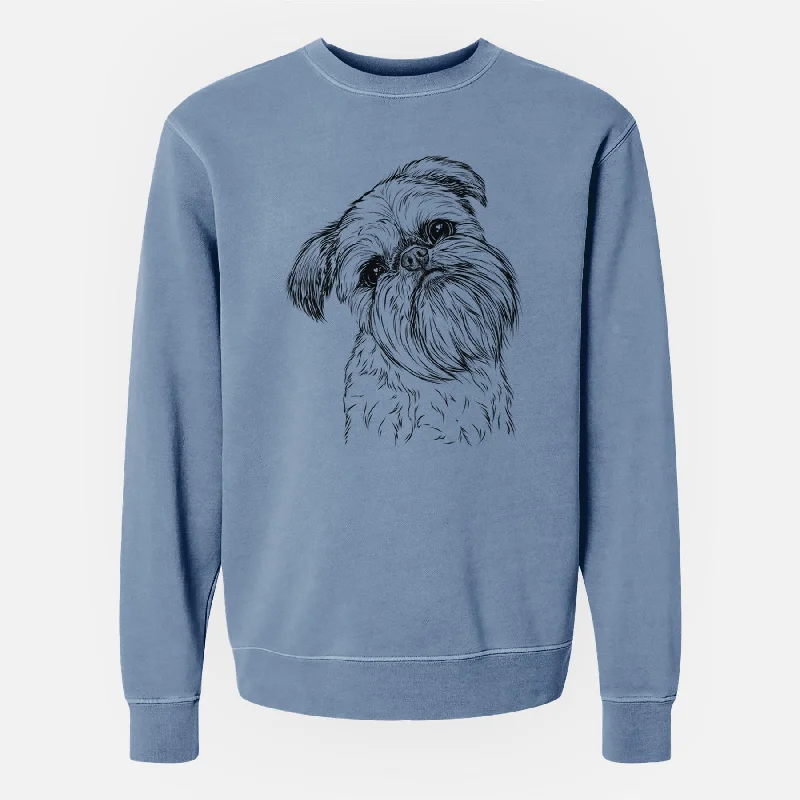 Super Sale Bare Jasper Joe the Brussels Griffon - Unisex Pigment Dyed Crew Sweatshirt