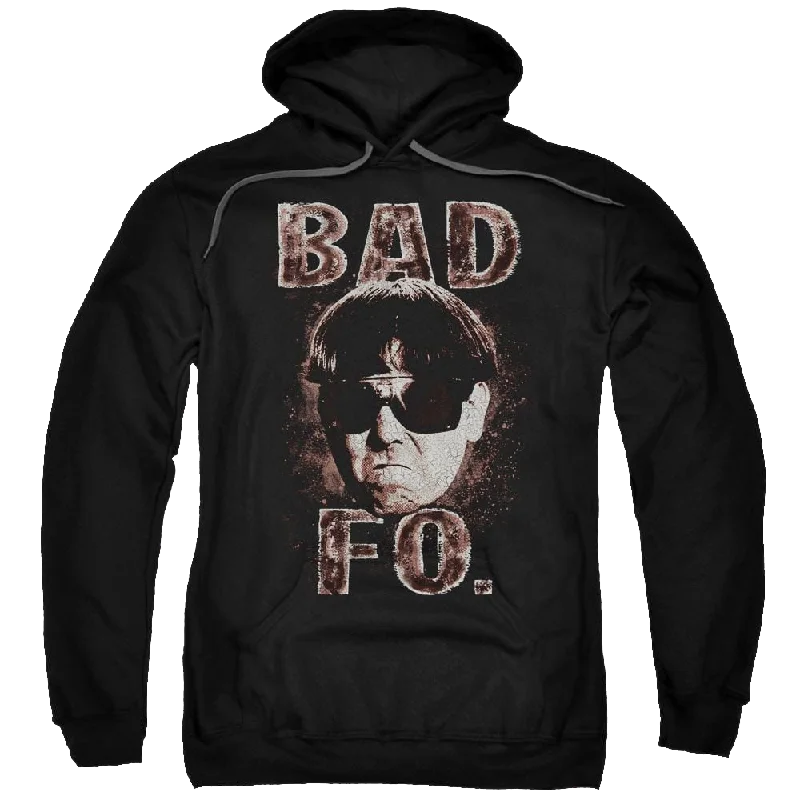 Closeout vintage hoodieThe Three Stooges Bad Moe Fo Pullover Hoodie