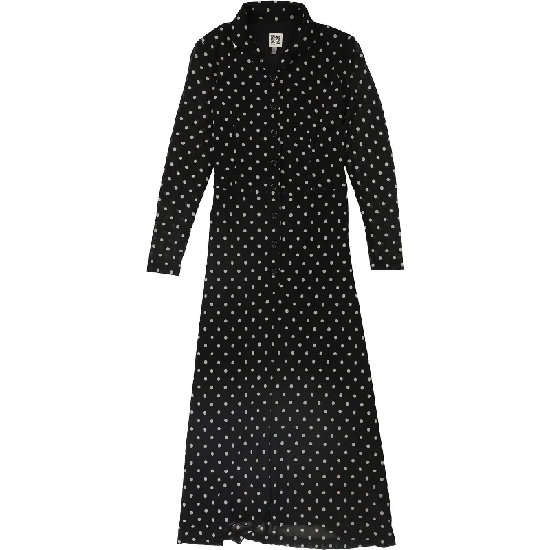 Midnight Madness elegant dressAnne Klein Womens Mesh Shirt Dress, Black, 0