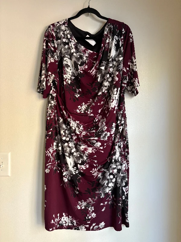 casual summer dressDress Work By Connected Apparel In Floral Print, Size: 1x