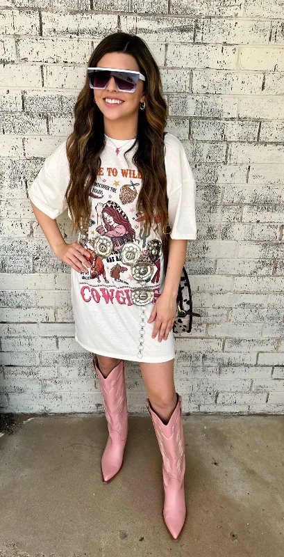 Exclusive Offers draped dressWild West Cowgirls T Shirt Dress*