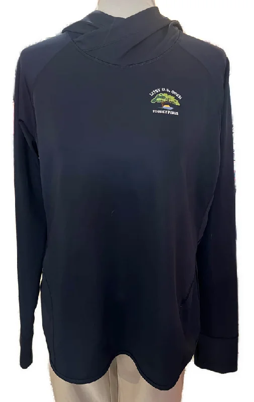 Inventory Reduction everyday winter coatWomen's Cutter & Buck Navy Hooded Pullover Golf Top w/ Logo Size L Inventory Reduction everyday winter coatWomen's Cutter & Buck Navy Hooded Pullover Golf Top w/ Logo Size L