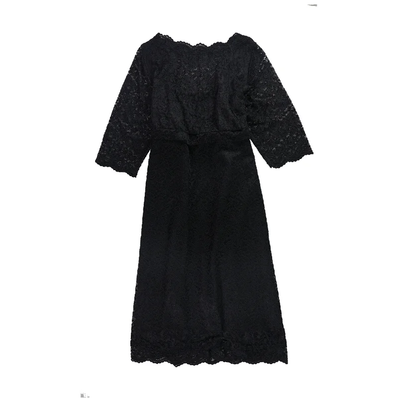 Referral Discount fitted bodycon dressKiyonna Womens Lace A-line Dress, Black, 3X