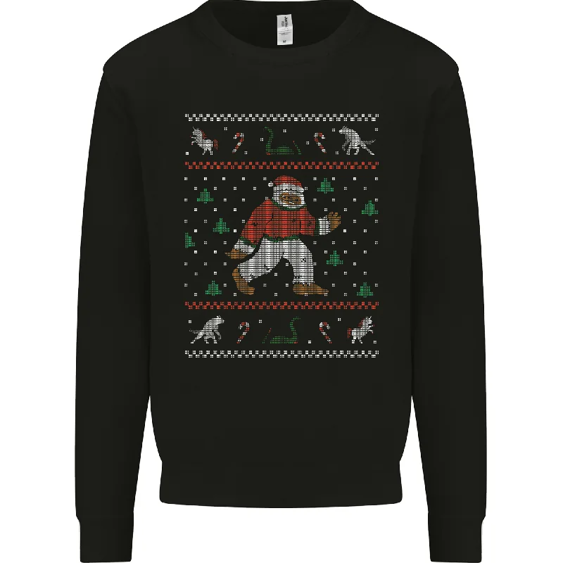 Discount Mania Christmas Bigfoot Funny Xmas Mens Sweatshirt Jumper