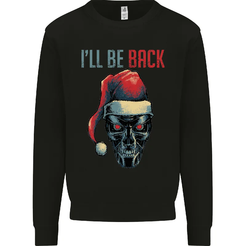 Deal Explosion Christmas Ill Be Back SCI-FI Funny Xmas Mens Sweatshirt Jumper