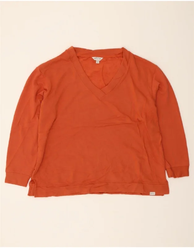 Reduced Prices ORVIS Womens Sweatshirt Jumper UK 18 XL Orange Modal