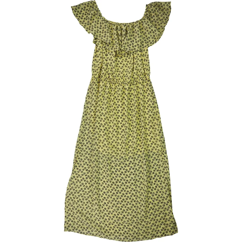 Factory Direct Sale summer dress1.STATE Womens Floral Maxi Dress, Yellow, Medium