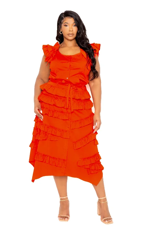 Markdown Madness t-shirt dressRuffle Peplum Top and Tiered Skirt Set