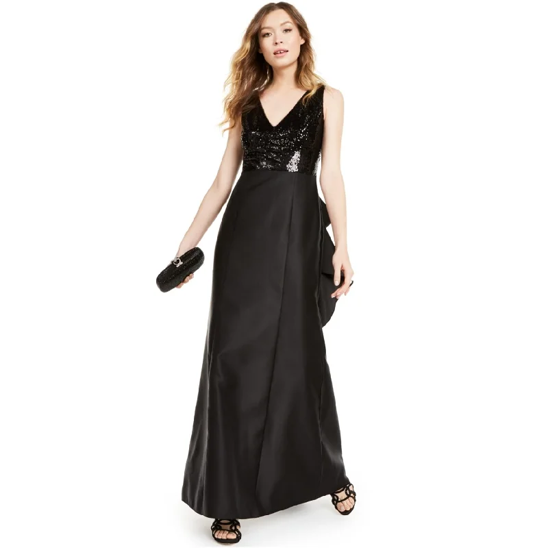 Sneak Peek Sale satin dressAdrianna Papell Womens Sequined Mikado A-line Dress, Black, 0 Sneak Peek Sale satin dressAdrianna Papell Womens Sequined Mikado A-line Dress, Black, 0