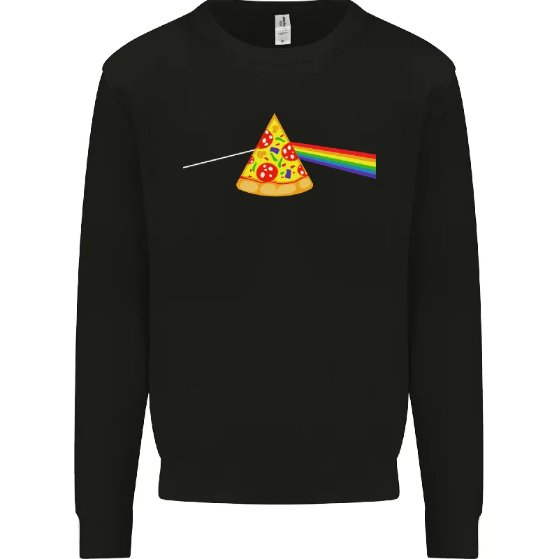 Overstock Dark Side of the Pizza Funny Food Mens Sweatshirt Jumper