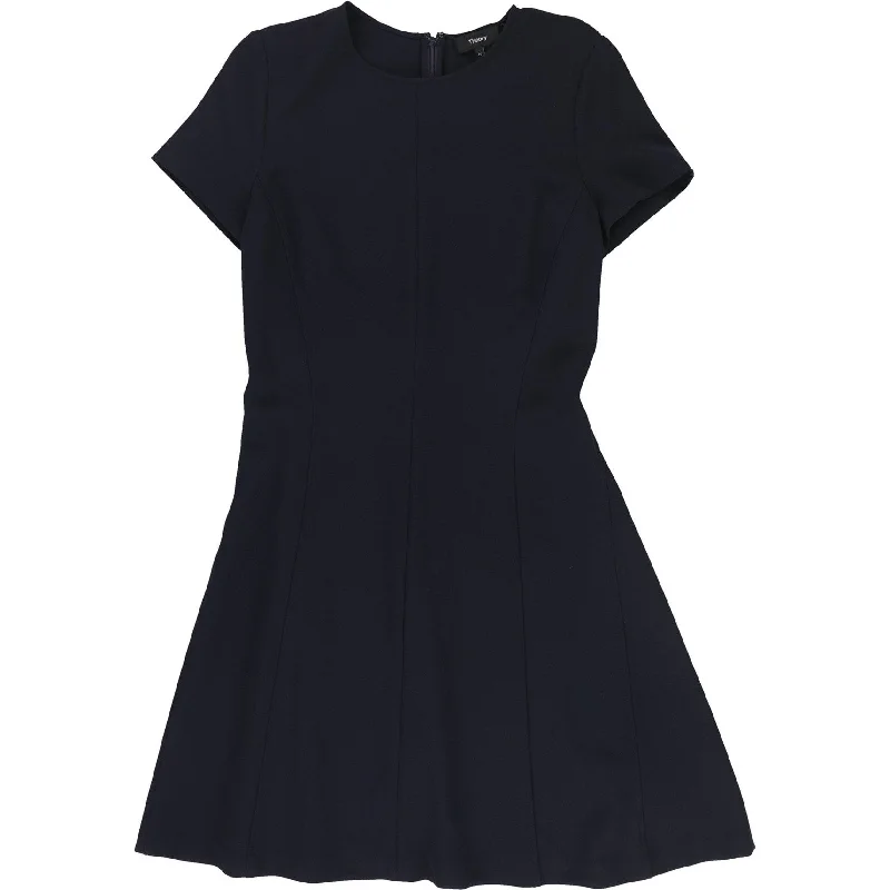 Steals and Deals ashionable dressTheory Womens Seamed A-line Dress, Blue, 10