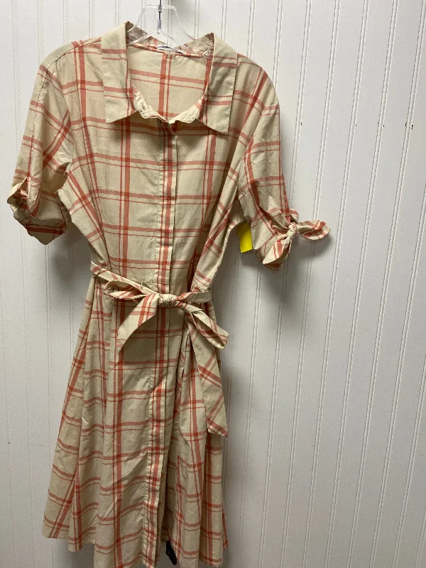 Overstock Sale chic slip dressDress Work By Calvin Klein In Beige, Size: Xl