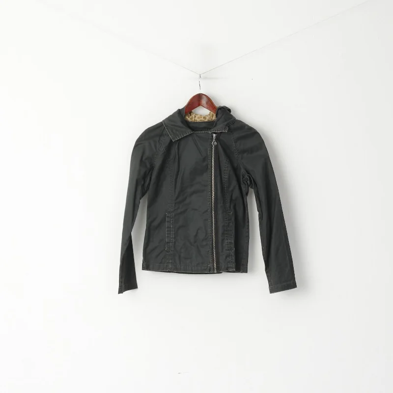 Price Drop classic trench coatVans Women S Jacket Black Cotton Was Shiny Zip Up Lightweight Hooded Top