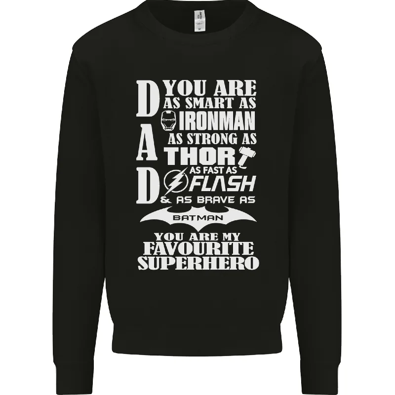 The Best Prices Dad My Favourite Superhero Fathers Day Mens Sweatshirt Jumper