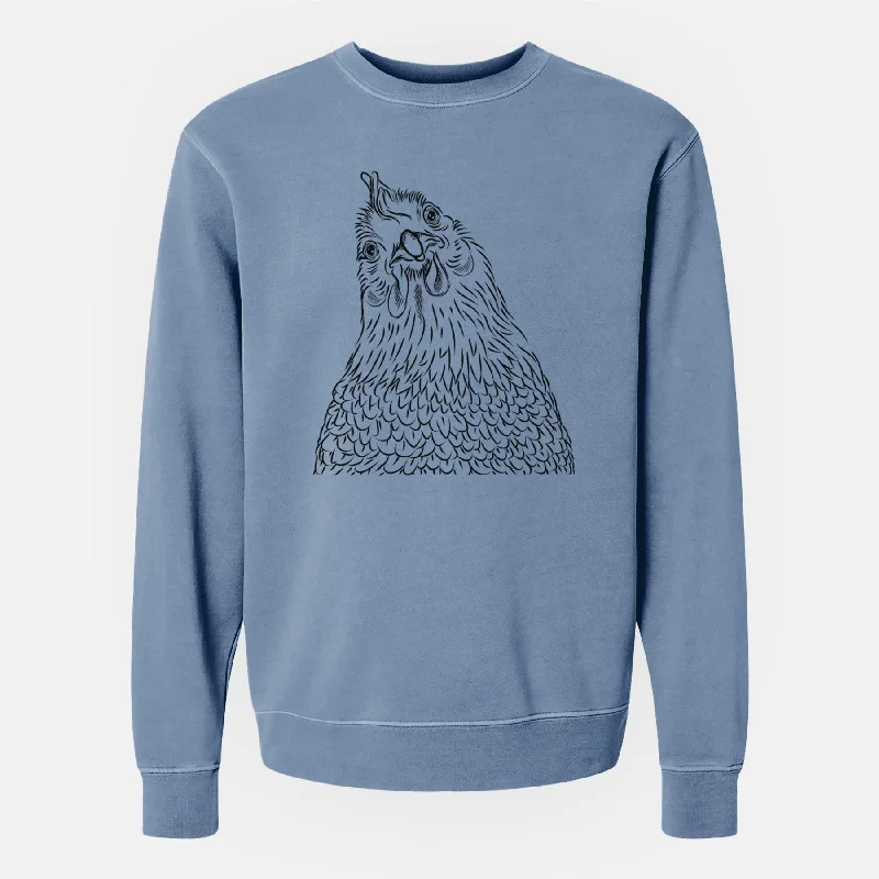 Huge Savings Bare Henrietta the Chicken - Unisex Pigment Dyed Crew Sweatshirt