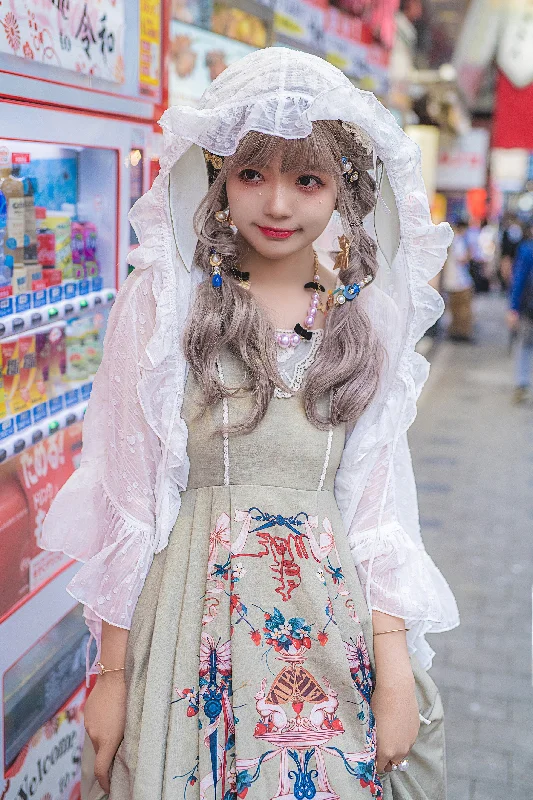 Quick Sale fashion coat with hoodYuanSu~White Sun-proof Dual Use Lolita Cardigan