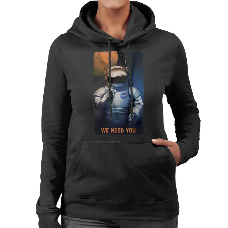 fashion hooded jacketNASA We Need You Women's Hooded Sweatshirt