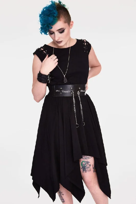 Hurry In v-neck dressVampire Midi Dress