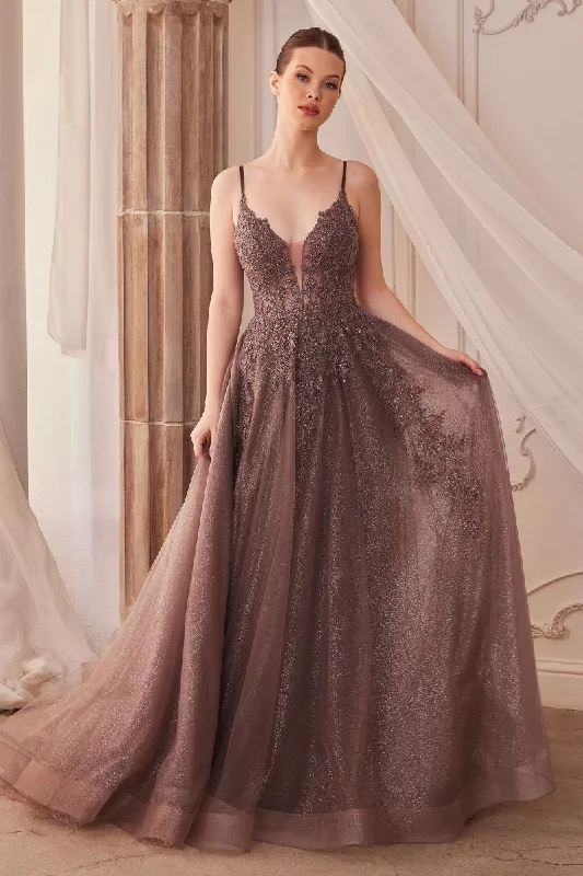 Clearance Event lace-up dressLace Embellished A-Line Layered Tulle Illusion V-Neck Long Prom Dress CDA1261 Clearance Event lace-up dressLace Embellished A-Line Layered Tulle Illusion V-Neck Long Prom Dress CDA1261