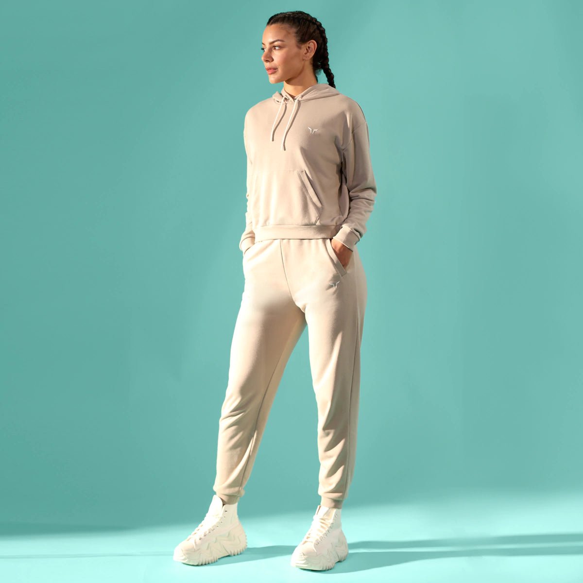 Final Clearance Essential Relaxed Hoodie - Cobblestone