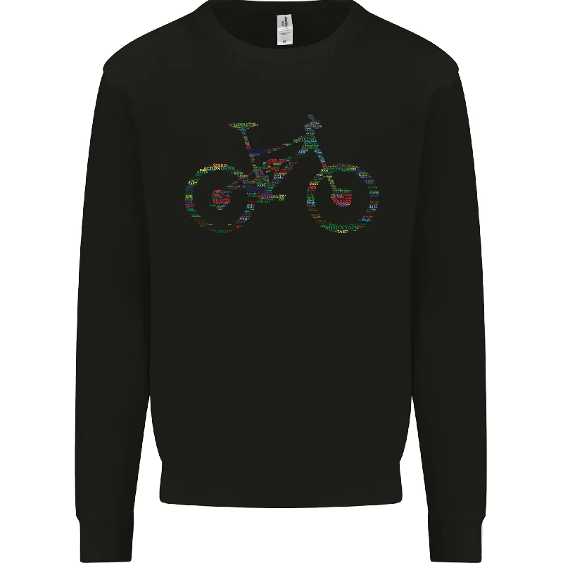 Markdowns Cycling Word Cloud Cyclist Bicycle Mens Sweatshirt Jumper
