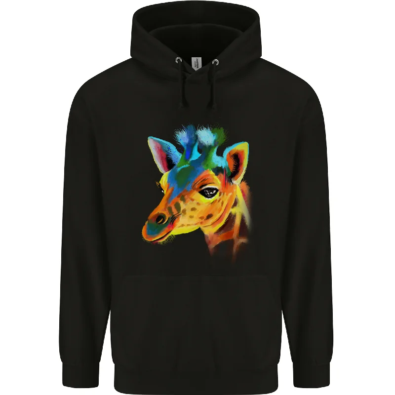 bold hoodie with logoA Giraffe Watercolour Mens 80% Cotton Hoodie