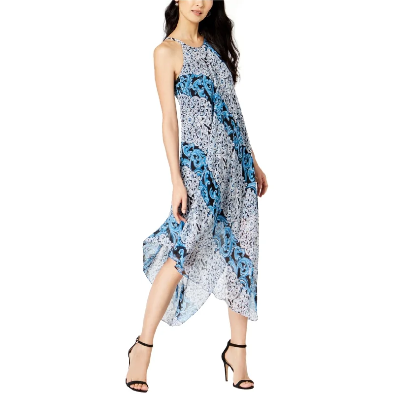 Deal of the Week ruffle dressI-N-C Womens Blue Paisley Asymmetrical Dress, Blue, Large Deal of the Week ruffle dressI-N-C Womens Blue Paisley Asymmetrical Dress, Blue, Large