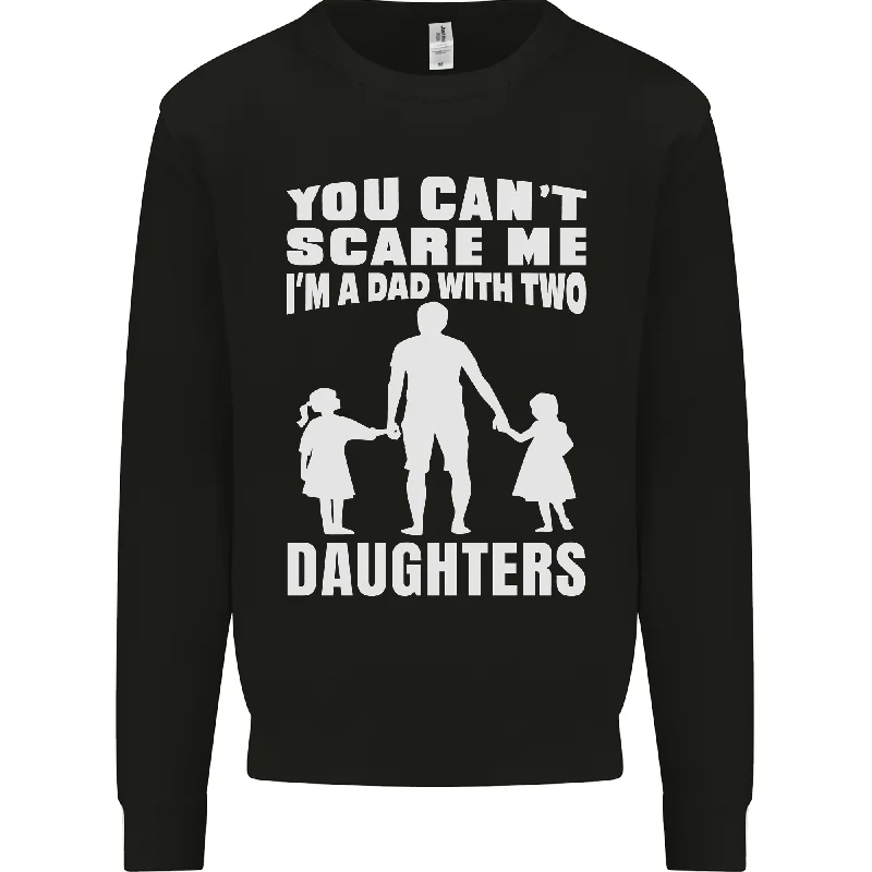 Grand Opening Sale Dad With Two Daughters Funny Fathers Day Mens Sweatshirt Jumper