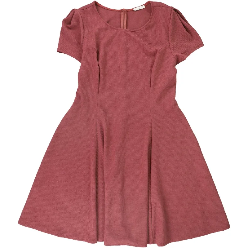 Lowest Price statement dressSoprano Womens Cap Sleeve Skater Dress, Purple, 2X