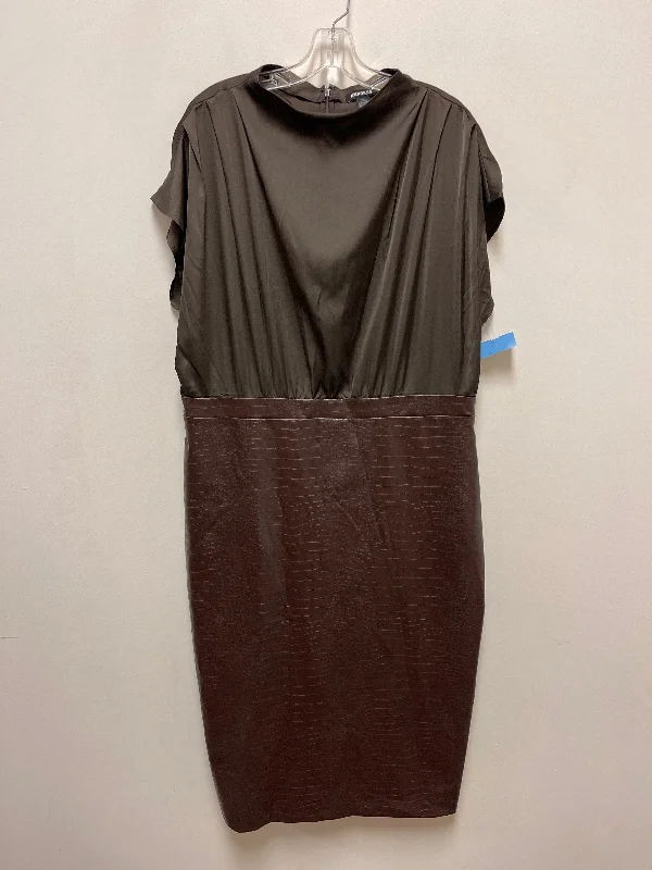 Buy More, Save More ruffle dressDress Casual Midi By Express In Brown, Size: Xl
