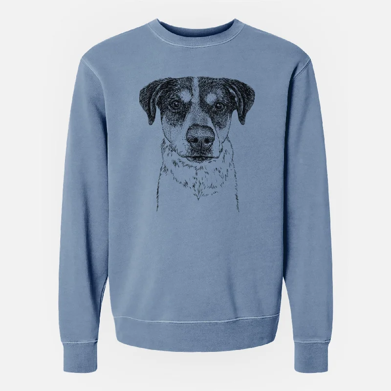Online Only Bare Gertrude the Mixed Breed - Unisex Pigment Dyed Crew Sweatshirt
