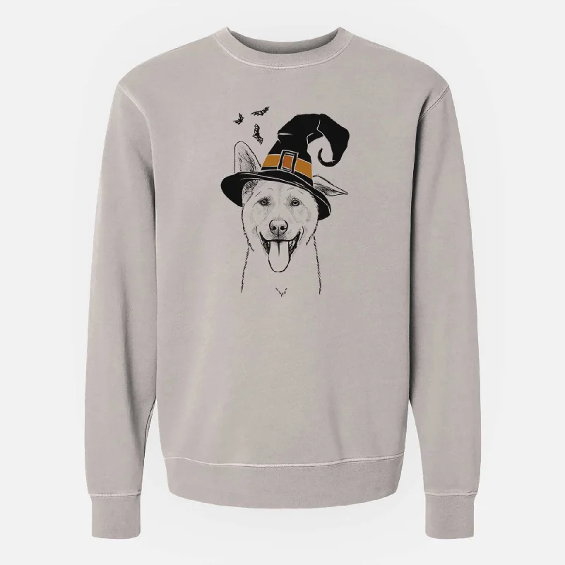 Warehouse Sale Witch Hoya the Korean Jindo - Unisex Pigment Dyed Crew Sweatshirt