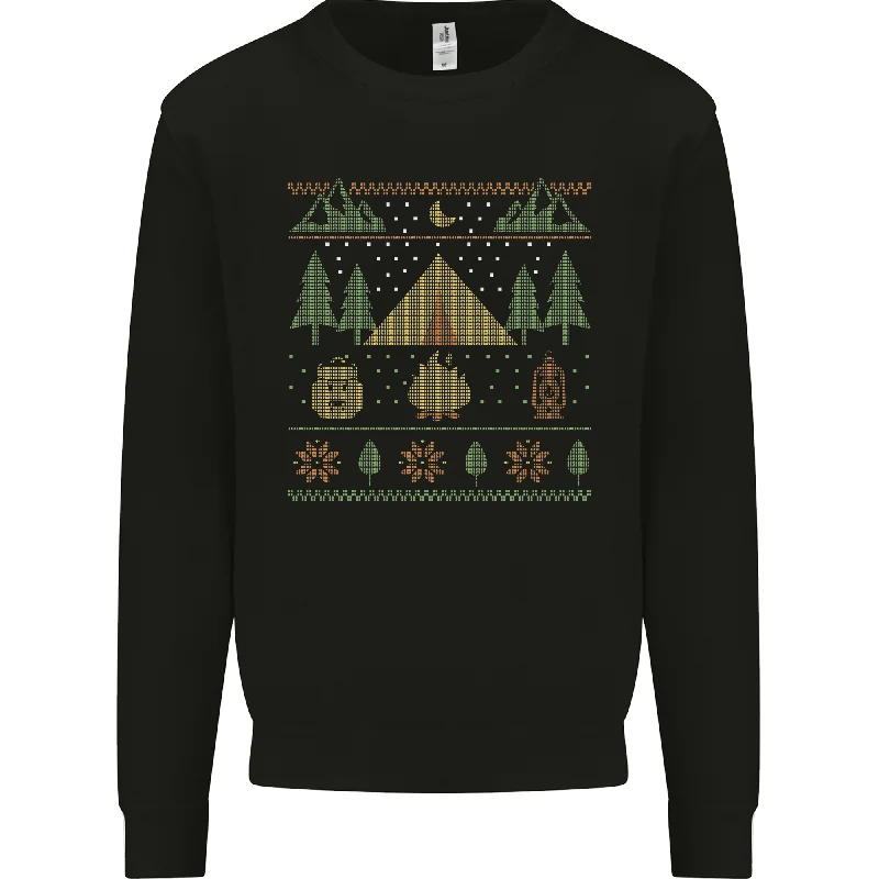 Today's Special Christmas Camping Xmas Tent Funny Mens Sweatshirt Jumper