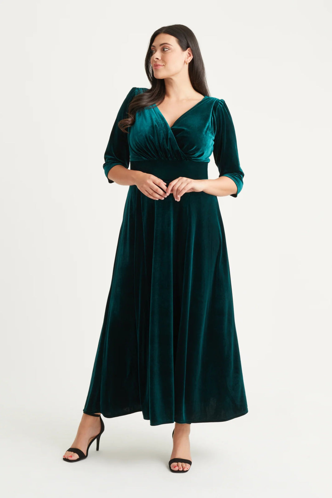 Best Deals oversized dressScarlett & Jo Plus Size Verity Velvet Dark Green Wrap Maxi Dress Best Deals oversized dressScarlett & Jo Plus Size Verity Velvet Dark Green Wrap Maxi Dress