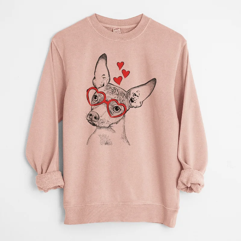Special Price Valentine Kahlo the Xoloitzcuintli - Unisex Pigment Dyed Crew Sweatshirt