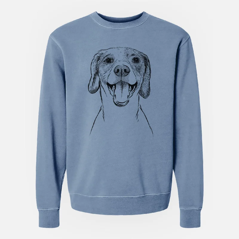 Special Discount Bare Obi the Beagle Mix - Unisex Pigment Dyed Crew Sweatshirt