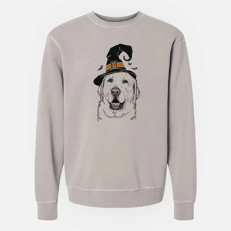 Seasonal Clearance eco-friendly sports hoodieWitch Sparks the Labrador Retriever - Unisex Pigment Dyed Crew Sweatshirt