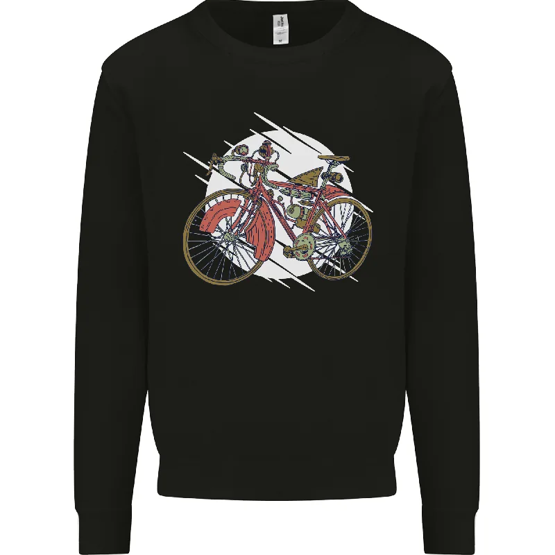 Deal Alert Cycling Steampunk Bicycle Bike Cyclist Mens Sweatshirt Jumper