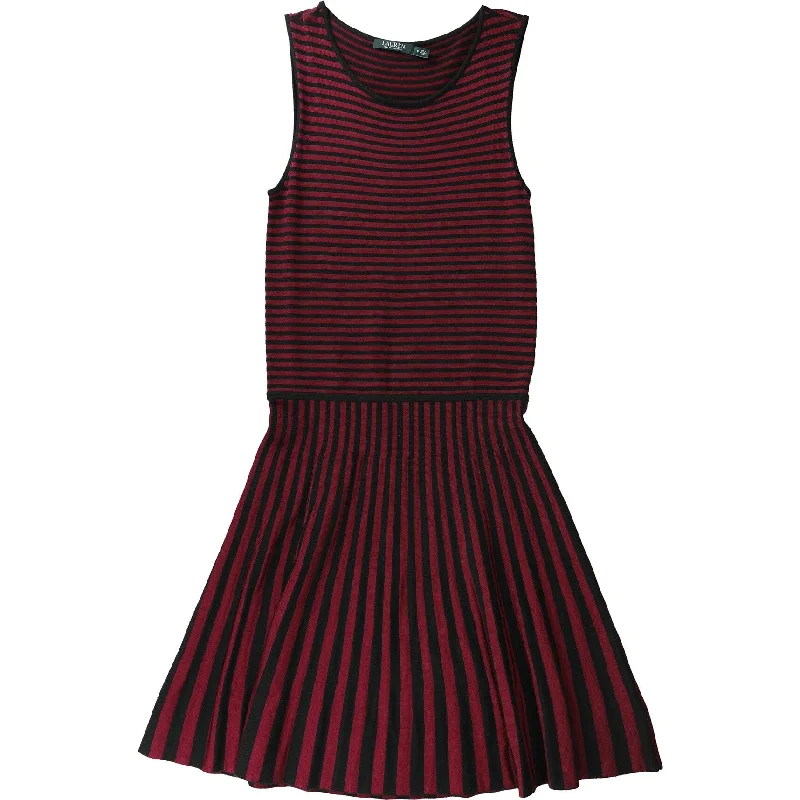 Anniversary Sale party dressRalph Lauren Womens Striped A-line Dress, Black, Medium Anniversary Sale party dressRalph Lauren Womens Striped A-line Dress, Black, Medium