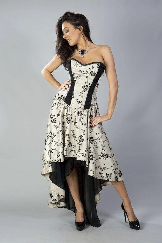 Best Seller elegant dressValerie High Low Corset Dress In Satin Flock