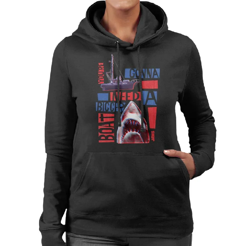 Friends and Family Sale chic workout hoodieJaws You Are Gonna Need A Bigger Boat Montage Women's Hooded Sweatshirt