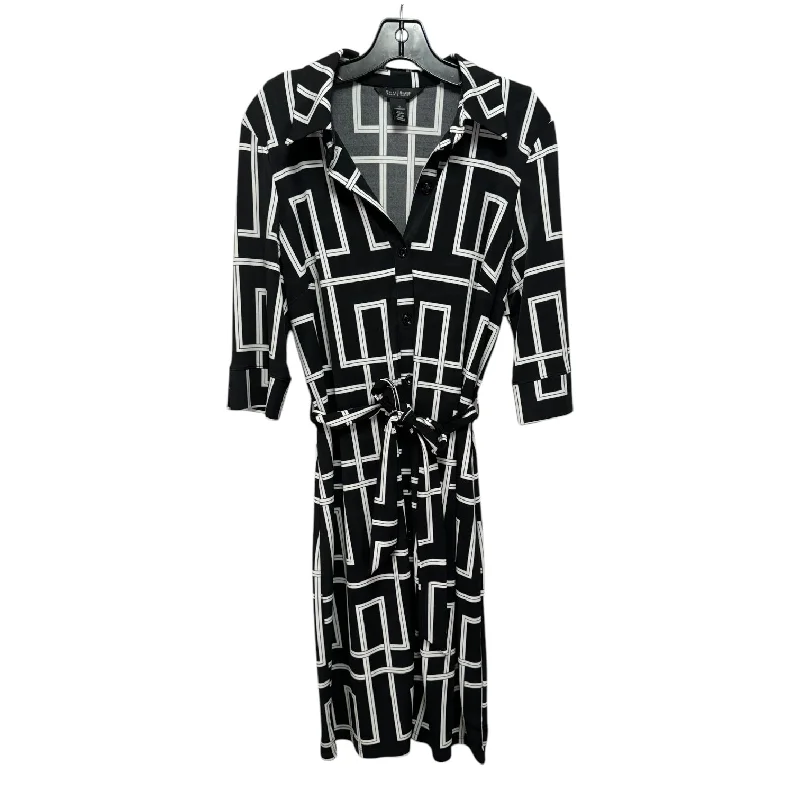 Extra Savings casual dressCollared Dress Casual Midi By White House Black Market In Black & Cream, Size: 10 Extra Savings casual dressCollared Dress Casual Midi By White House Black Market In Black & Cream, Size: 10