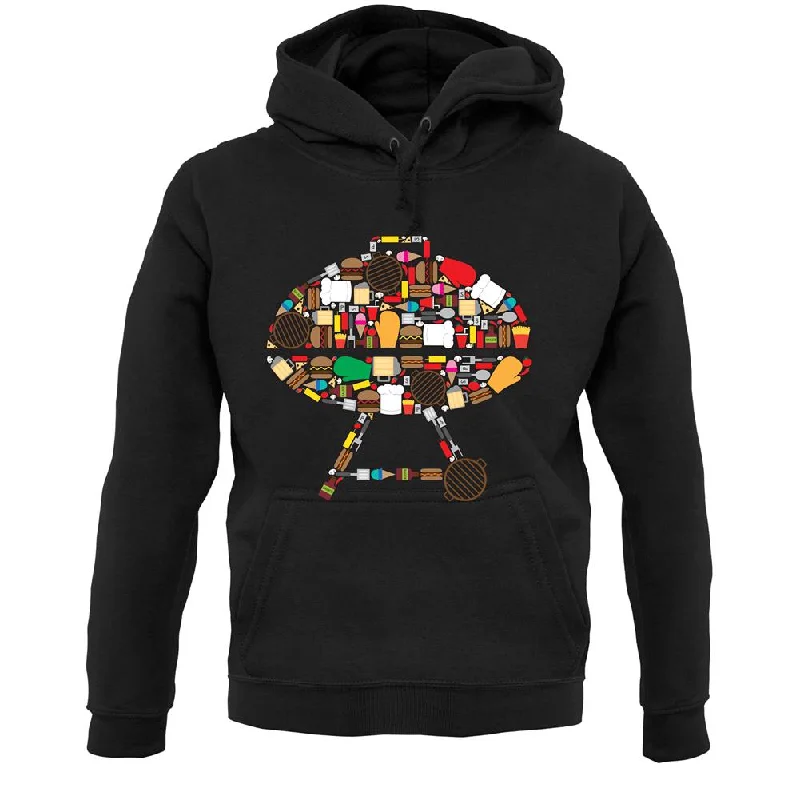 Bonus Savings warm pullover hoodieBbq Montage Unisex Hoodie