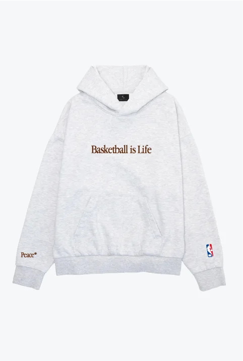 Take Advantage NBA x Shoot For Peace SuperHeavy™️ Hoodie - Ash Grey