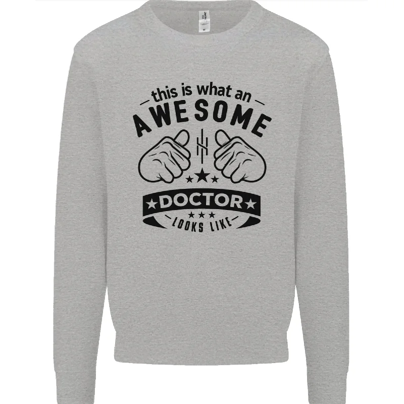 pullover workout hoodieAn Awesome Doctor Looks Like GP Funny Mens Sweatshirt Jumper